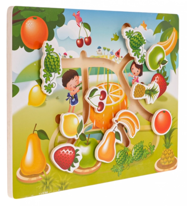 Puzzle in legno Frutta e Verdura per bambini