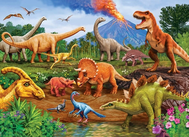 Puzzle Dinosauri per Famiglie 350 Pezzi di Cobble Hill