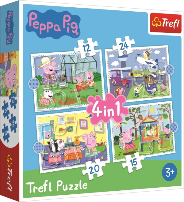 Puzzle Peppa Pig - Ricordi delle Vacanze 4 in 1