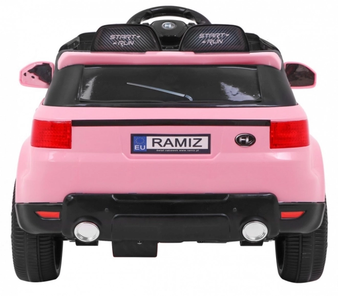 Auto elettrica per bambini rosa con radiocomando e funzioni di sicurezza