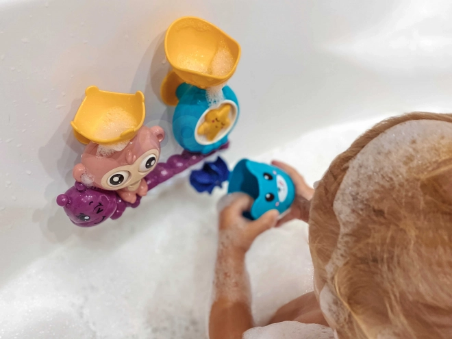 Gioco acquatico da bagno scimmietta con bicchiere