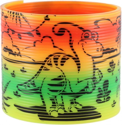 Spirale di plastica con motivo dinosauri 7,5cm