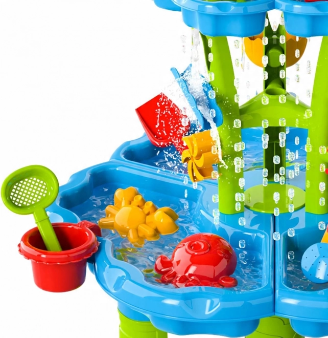 Tavolo d'acqua e sabbiera 2 in 1 XXL con fontana e delfino Woopie