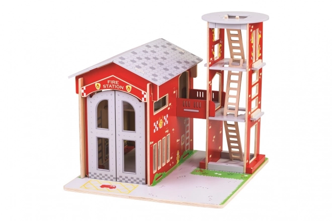 Stazione dei Pompieri in Legno Bigjigs Toys