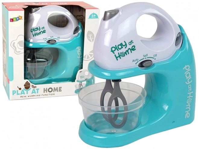 Mixer giocattolo per bambini con ciotola blu