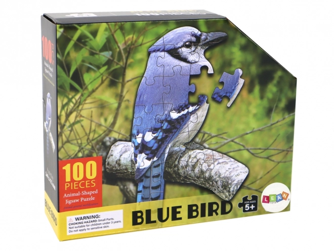 Puzzle 100 pezzi tema uccello blu