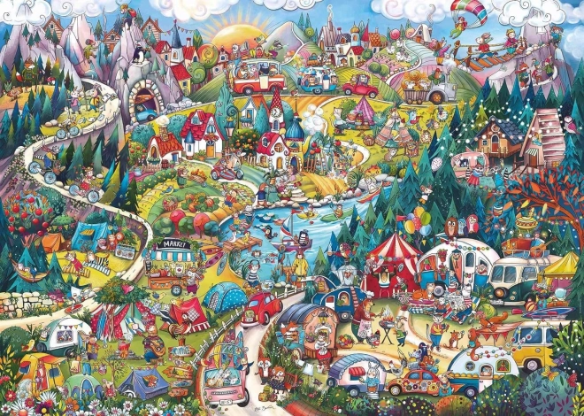 Puzzle HEYE Andiamo in campeggio! 2000 pezzi