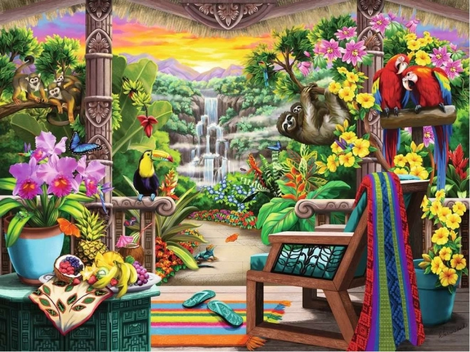 Puzzle Ravensburger 2D Grande Formato: Rifugio Tropicale 750 Pezzi