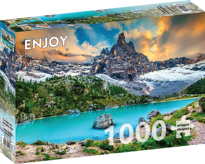 Puzzle Lago Sorapis Dolomiti Italia 1000 pezzi