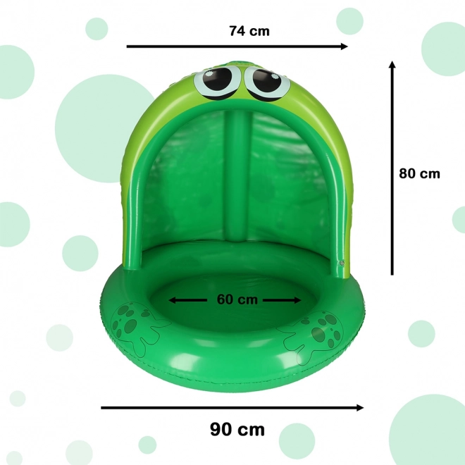 Piscina gonfiabile per bambini con tettoia a forma di rana 95cm