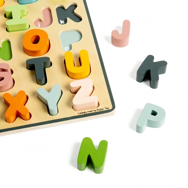 Puzzle in legno Bigjigs Toys lettere dell'alfabeto