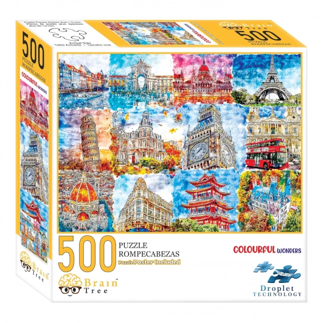 Puzzle Monumenti a Colori 500 Pezzi