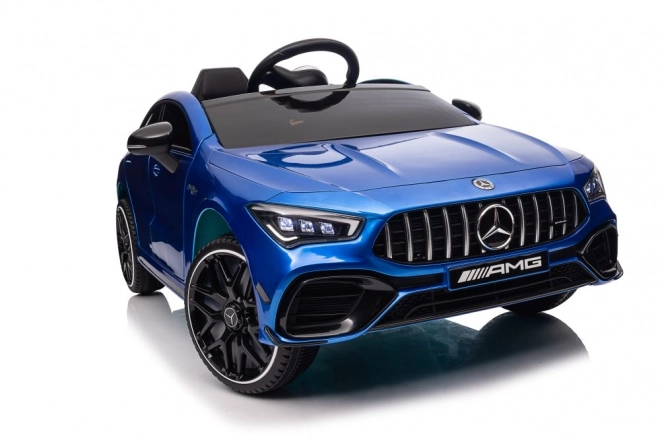 Auto a batteria Mercedes CLA 45s AMG blu metallizzato 4x4