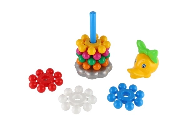 Piramide ad anelli in plastica 26cm per bambini