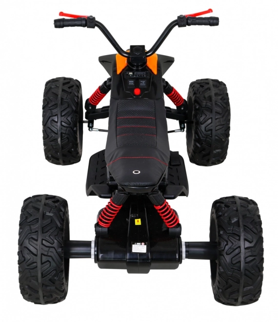 Quad Lucky Seven a batteria nero + ruote EVA + avvio lento + LED + MP3 USB