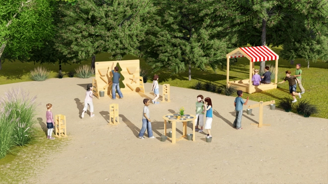 Tavolo educativo da giardino 6 in 1 con sabbia e giochi d'acqua