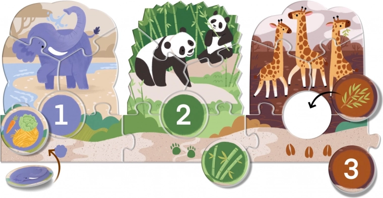 Imparare impronte e cibo giocando