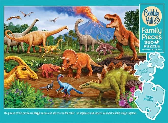 Puzzle Dinosauri per Famiglie 350 Pezzi di Cobble Hill