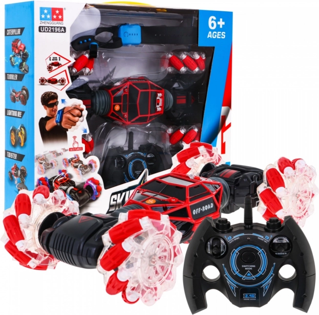Veicolo acrobatico per bambini 6+ Controllo manuale o radiocomando Modello 1:16 + suoni Luci