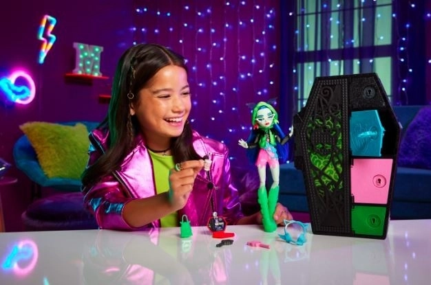 Cofanetto segreti Skullimate Monster High Neon - Ghoulia