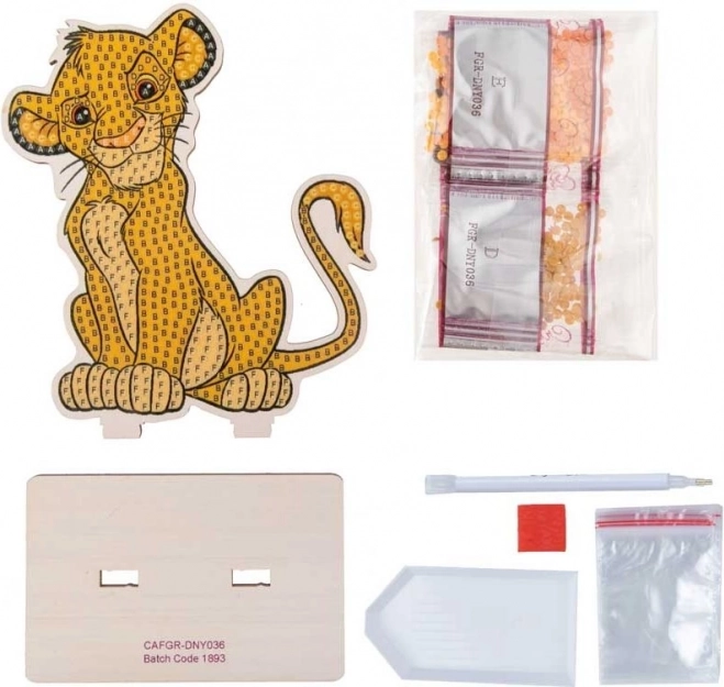 Pittura di diamanti Il re leone Simba