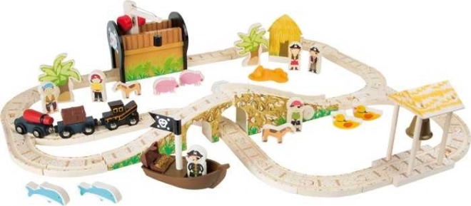 Pista Treno in Legno a Tema Pirati small foot