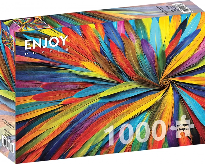 Puzzle piume colorate 1000 pezzi Enjoy