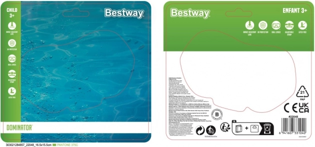 Maschera da nuoto per bambini Bestway Dominator