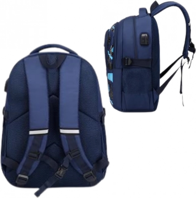 Zaino scolastico per bambini con motivo spaziale 20L