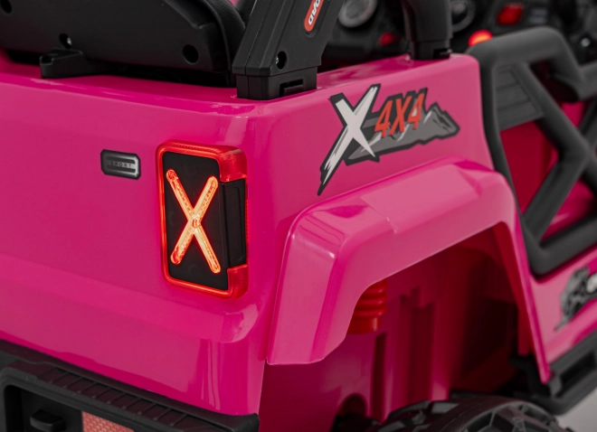 Auto elettrico per bambini rosa fuoristrada