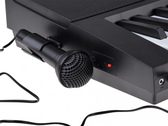 Canta e suona grazie al microfono