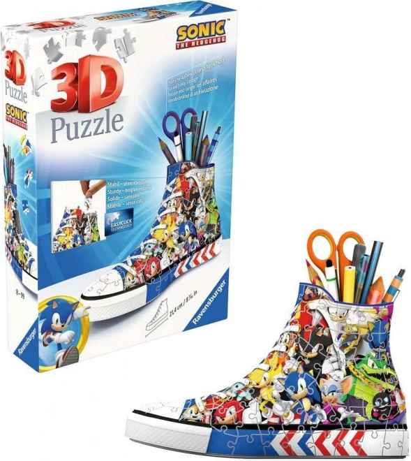 puzzle 3D sneaker Sonic