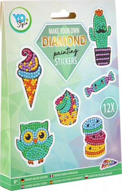 Stickers incantevoli con pittura a diamante