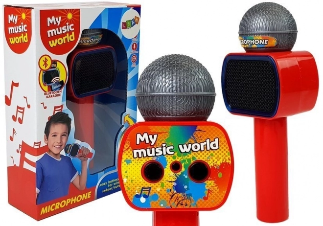 Microfono karaoke per bambini rosso wireless con altoparlante Bluetooth