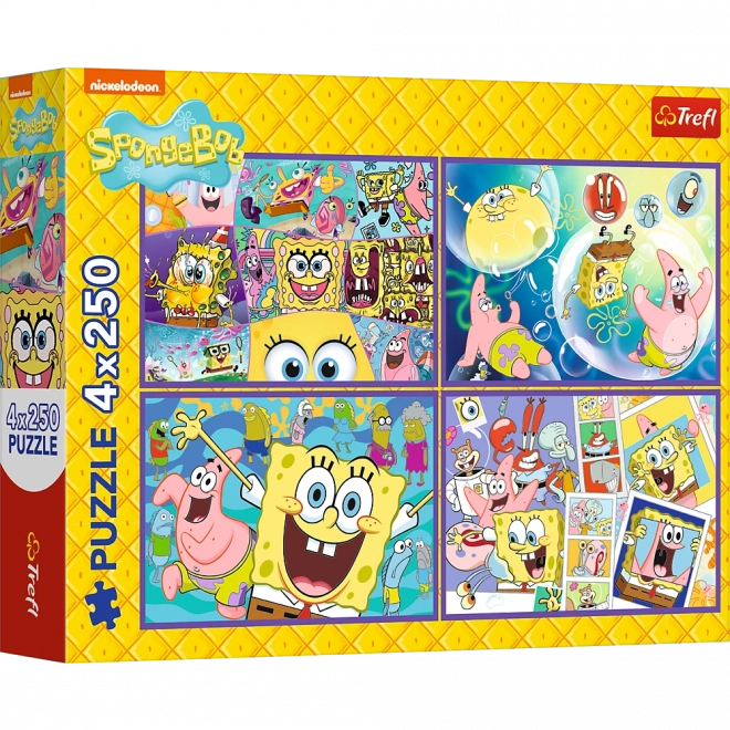 Puzzle 4x250 Il Mondo Pazzo di SpongeBob