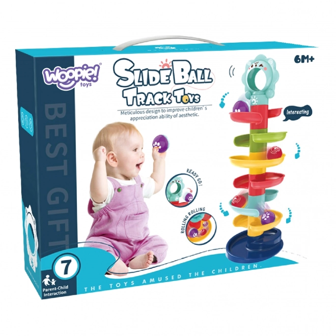Torre Spiral WOOPIE per Bambini con Set di Piste per Palline