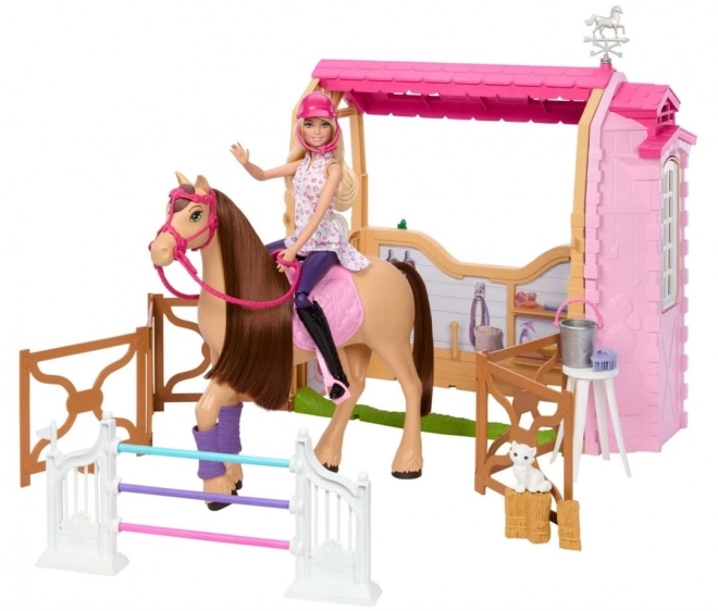 Set Stalla e Cavallo Barbie con Accessori