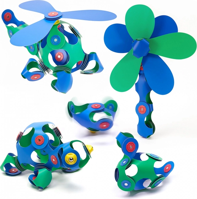 CLIXO costruzione magnetica blu-verde