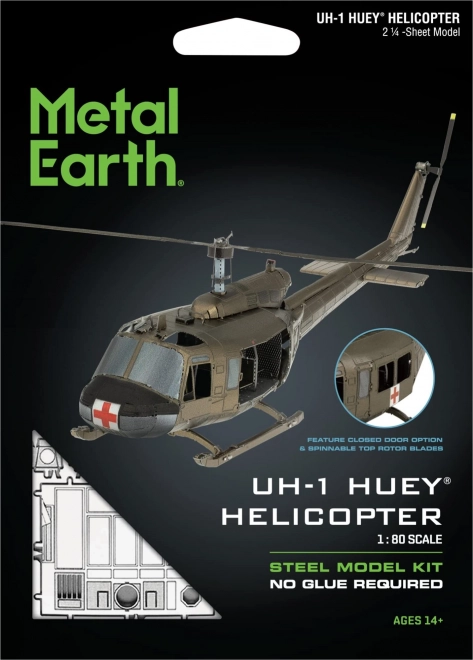 Puzzle 3D in metallo Elicottero UH-1 Huey