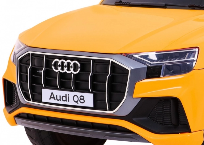 Audi Q8 Sollevatore per bambini batteria gialla + Telecomando + EVA + Partenza Lenta + MP3 USB + LED