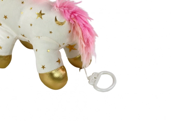 Unicorno Peluche Musicale Stelle Oro