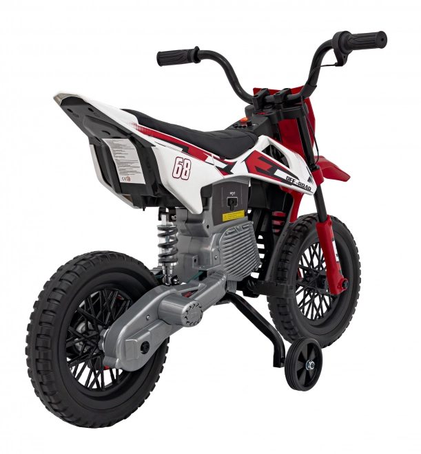 Moto a batteria per bambini rosso con pannello audio