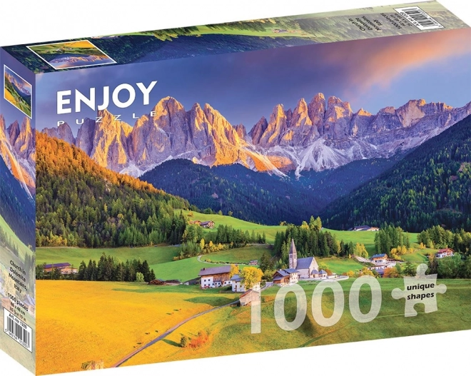 Puzzle Chiesa nelle Dolomiti 1000 pezzi