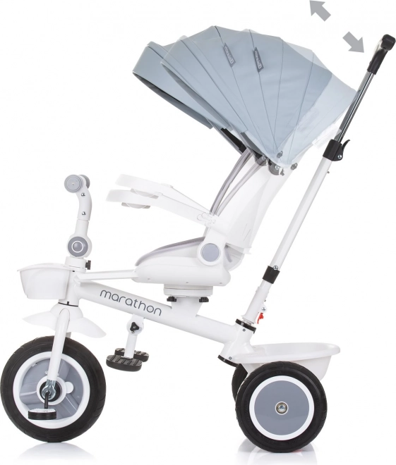 Triciclo con Tettuccio Chipolino Marathon 2 in 1 Grigio Cenere