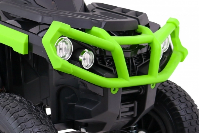 Quad per bambini ATV Air batteria quad Nero-Verde + pneumatici gonfiabili + radio MP3 + avvio lento