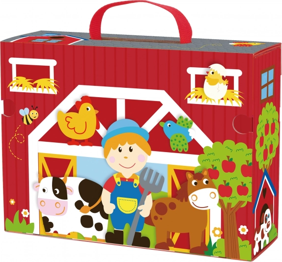 Fattoria di legno in valigetta Tooky Toy