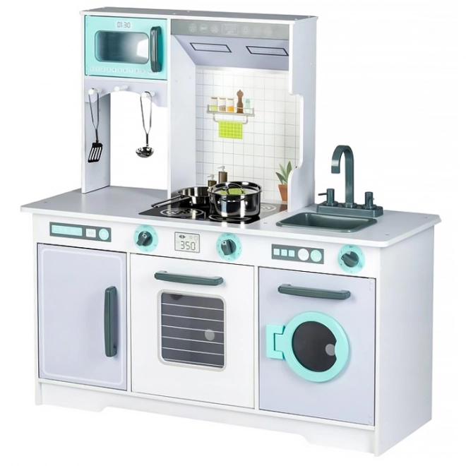 Grande cucina in legno per bambini con accessori Ecotoys