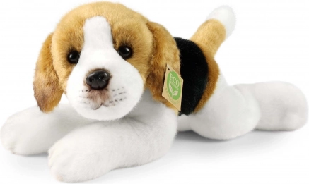 cane di peluche beagle sdraiato 30 cm eco-friendly