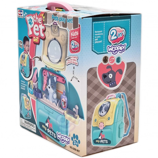 Zaino Trasportabile Salone di Bellezza per Cani WOOPIE 2 in 1