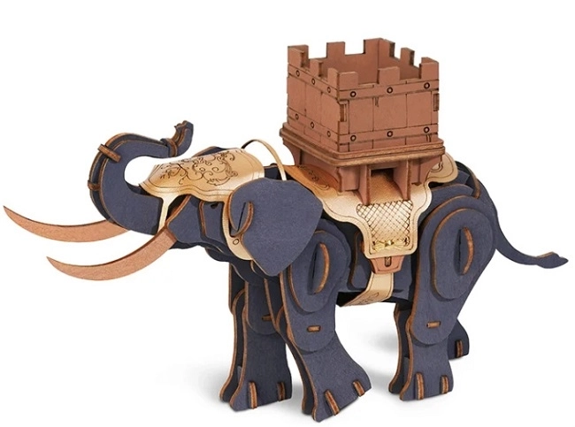 Robottime Elefante Da Battaglia In Legno